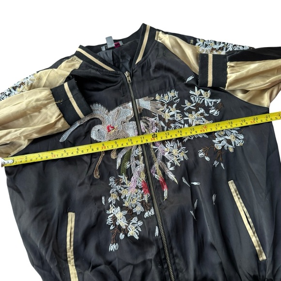 Sukajan Jabiru Bird Souvenir Japan Tourist Bomber Jacket Nature Asian Vintage - Picture 12 of 14